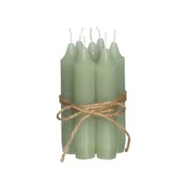 NaDeco Taper Candle - Mint Grüne Durchgefährt Stabkerze, 11cm Höhe, 7 Stück | Vintage Kerzen | Hochwertige Spitzkerze