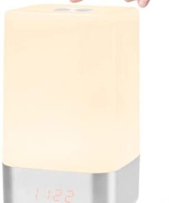 LED Lichtwecker, Tageslichtwecker mit Sonnenaufgangfunktion, pflegeleichte Touchdisplay Funktion für Berufe mit unregelm