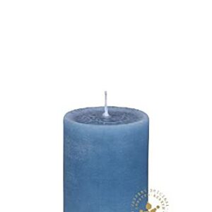 Rustik Kerzen - Nordische Reifkerzen, durchgefärbte blue kerzen, für Zuhause - kaltes nordisches Licht, 80 x 200 mm, 1 S