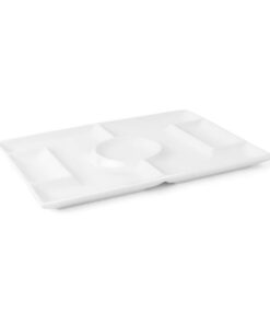Holst Porzellan Fussballteller Fussballfeld 27 x 20 cm weiß