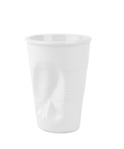 Holst Porzellan Knick- und Knitterbecher Snack Line weiß 11 cm 6er Pack