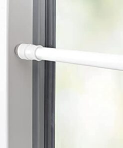 HUGG - Klemmfix ausziehbare Scheibenstange - ohne Kleben oder Bohren - 40-60 cm lang - Weiss - 1 Stück