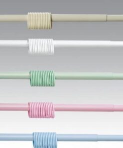 LiKeKa Duschvorhangstange aus Aluminium für Badewanne und Dusche | LiKeKa verstellbare Duschvorhangstange Beige 160-270