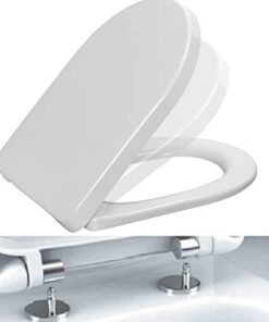 Ramm Toilettensitz mit Absenkautomatik Soft Close | antibakterielles Duroplast WC Sitz kompatibel mit V & B | für Ihr Ba