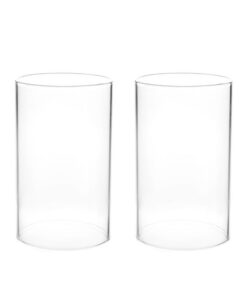 MAGICLULU Windlicht Ersatzglas - Kerzengläser Für 2-Säulenkerzenhalter - Hurrikan-Kerzenhalter Klarglas - Kerzen Für Sic