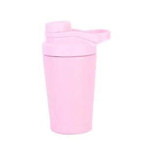 Soynogya Protein-Shaker aus Edelstahl, Doppelwandig Isoliert, 700ml mit Sieb und Mischfunktion (Rosa) Soynogya Protein