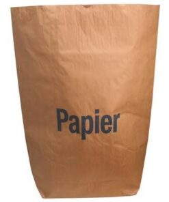 25 Papiersäcke braun mit Aufdruck "Papier" für 120l 70x95cm - robust und praktisch für Haushalt & Industrie - maximale F