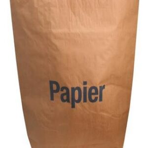 25 Papiersäcke braun mit Aufdruck "Papier" für 120l 70x95cm - robust und praktisch für Haushalt & Industrie - maximale F