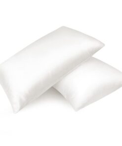 Fittia 2er-Set Satin Kissenbezug Für Haar- und Hautpflege Seidig mit Reißverschluss 40x80cm OEKO-TEX STANDARD 100