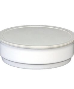 Holst Porzellan Eintopfschale stapelbar mit Deckel 0,80 L GVE 080 SET 2G weiß/grau