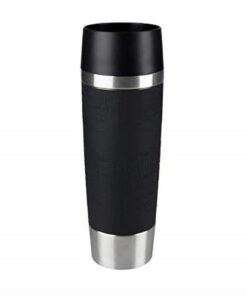 Emsa Travel Mug Classic Grande schützt Kaffee 6h heiß, 12h kalt, Easy Quick-Press-Verschluss, Isolierbecher, 500ml, schw