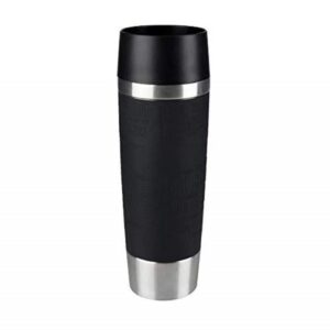 Emsa Travel Mug Classic Grande schützt Kaffee 6h heiß, 12h kalt, Easy Quick-Press-Verschluss, Isolierbecher, 500ml, schw