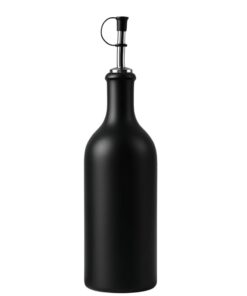 Mikken Ölflasche 500 ml Steingut schwarz Made in Germany