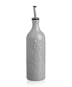 Sweejar Home Große Keramik-Olivenöl-Spenderflasche, 700 ml, schützt Öl um Oxidation zu reduzieren, Ölspender für EVOO, E