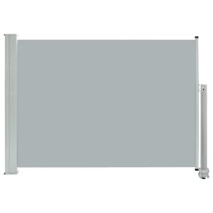 VidaXL Seitenmarkise Ausziehbar UV- und Wasserbeständig Sonnenschutz Windschutz Balkon Terrasse 80x300cm Grau