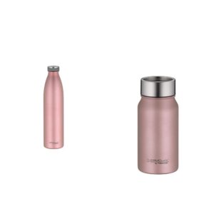 TC Thermosflasche 1,00l Edelstahl Rose Gold Mat | TC Thermobecher Edelstahl 500ml Thermosrose Gold Mat | TC Thermosflas
