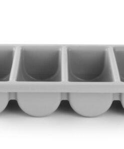 Hendi Besteckbehälter - 4-Fach-Korb für Küche, grauer Polypropylen-Korb mit GN 1/1Ṣignatur, ideal für Familien, praktisc