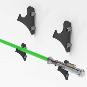 FX-Lichtschwertständer für Star Wars Anhänger - Wandmontage - Vintage Schwarzer Lichtschwertständer (1 Paar)