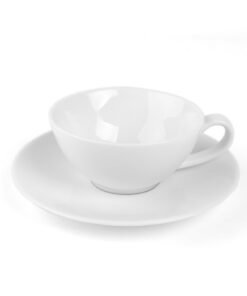 Holst Porzellan Teetasse Set TT 101 Westminster Weiß 0,21 l 2er Set mit Untertasse