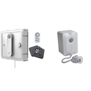 HUTT W9 Fensterputzroboter - Glas, Fliesen und Wintergärten putzen + 3800Pa Saugleistung + Kantenerkennung + 150ml Tank