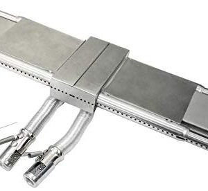 LOKHING Edelstahl Einstellbarer Grill Ersatzteil für Universal BBQ (38 cm bis 56 cm) - Ob Long Tube Burner - Hochwertige