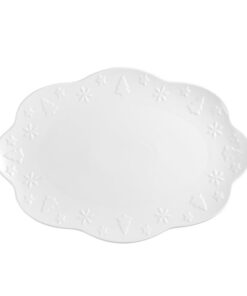 Holst Porzellan Oval Platte CE 038 38 cm Ceremony Weiß 38x26 cm
