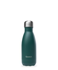 Qwetch Thermosflasche Smaragdgrün 260 ml Edelstahl 24 Std. kalt & warm BPA-frei wiederverwertbar Wasserdicht