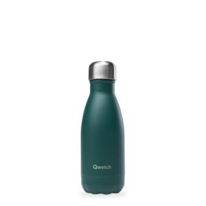 Qwetch Thermosflasche Smaragdgrün 260 ml Edelstahl 24 Std. kalt & warm BPA-frei wiederverwertbar Wasserdicht