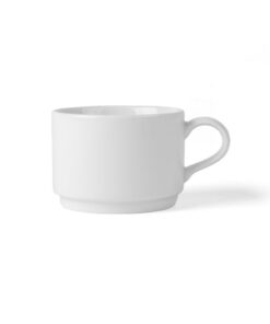Holst Porzellan AU 518 stapelbare Porzellan Kaffee-Obere 0,22 l 12 Stück Weiß