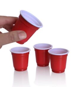 MybeerPong® 50 kleine rote Party Becher für mini Beerpong das Spring Break Spiel | MybeerPong® 50 kleine rote Shot Cups