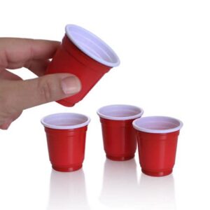 MybeerPong® 50 kleine rote Party Becher für mini Beerpong das Spring Break Spiel | MybeerPong® 50 kleine rote Shot Cups