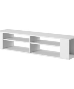 Selsey Weri -minimalistische TV-Board hängend, 140 cm breit, weiß (4 offene Fächer)