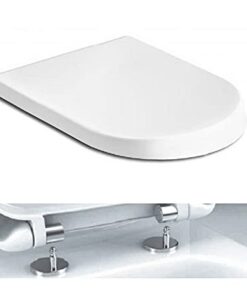 Ramm Antibakterieller Toilettensitz mit Absenkautomatik Soft Close | Duroplast WC-Sitz | Quick-Release-Funktion | EU Her
