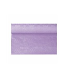 SEO-Titel: Papiertischtuch mit Damastprägung - Luxurious Lila, 6m x 1,2m, 1 Rolle