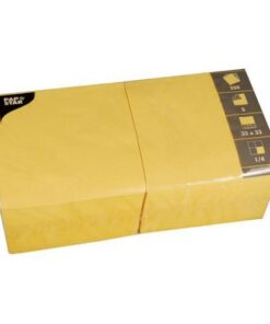 Servietten 3-lagig - 33 cm x 33 cm, gelb für jedes Event und Party - 250 Stück