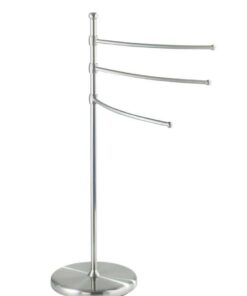 WENKO Adiamo 3-Armer Handtuchständer - höhenverstellbare Arme, Stahl, für ganzer Haus, stilvoll und praktisch, 28,5 x 90