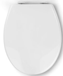 Pipishell Toilettendeckel O-Form Quick-Release Funktion WC Sitz Absenkautomatik Weiß