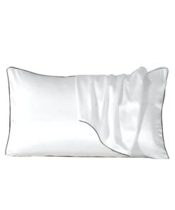 **Satin Kissenbezug White einfarbig aus Maulbeerseide, weich und glatt, versteckter Reißverschluss** | **Künstlicher Se