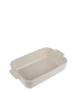 PEUGEOT Rechteckige Keramik Auflaufform 22 cm x 11,3 cm x 5,1 cm - 0,85 L Fassungsvermögen 10 Jahre Garantie Ecru