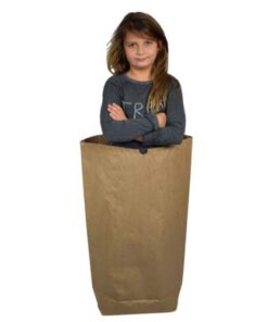 Bio-Papiersäcke für Müllablage 120 L oder 70 L, flexibel einstellbar (25 Stück 120 Liter)