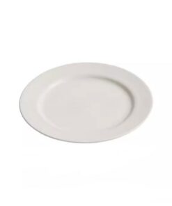 Weißer Keramikteller 21 cm rund flach – Dinnerteller Steakteller Hausgebrauch