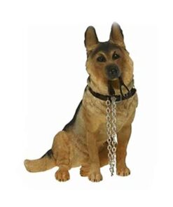 The Leonardo Collection Sitzender Deutscher Schäferhund Walkies | 1 Stück | Mehrfarbig | 15 cm x 11 cm x 20 cm The Leo