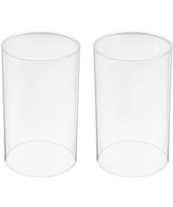 BESPORTBLE 2 Stücke klare Teelichtgläser Winddichtkeit für Kerzenhalter | BESPORTBLE 20X8cm klare Teelichtgläser Winddi