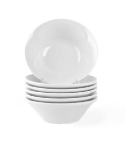 Holst Porzellan Müslischalen Angebots-Set MA 338 PACK 6 - 17x5,5 cm 0,60 l Weiss 6 Stück