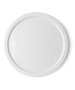 Holst Porzellan Platte PL 033 33 cm rund Fahnenform Weiß 2er Set 33x33x2,5 cm