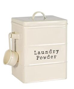 Harbour Housewares Vintage Metall-Wäschereipulverkanister Creme - Retro Aufbewahrung für Wäschezimmer