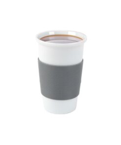 Holst Porzellan Tea & Coffee to Go Becher-Set 0,30 l grau weiß 2-tlg. CTG 330 SET2G