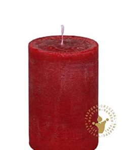 Nordische Reifkerzen Rustik - Antik-Rot 100 x 60 mm, unparfümiert, 1 Stück