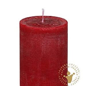Nordische Reifkerzen Rustik - Antik-Rot 100 x 60 mm, unparfümiert, 1 Stück