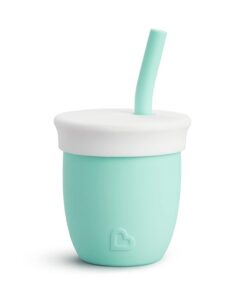 Munchkin C’es Silicone Offener Trainingsbecher mit Strohhalm für Kleinkinder & Babys | Trinklernbecher Frei fließend ab